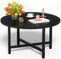 Round Coffee Table with Metal Frame for Living Room & Office