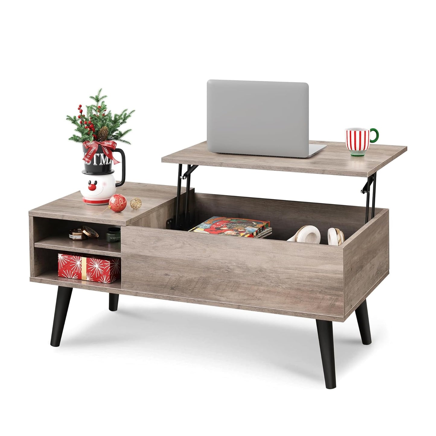WLIVE Lift Top Coffee Table with Hidden Storage