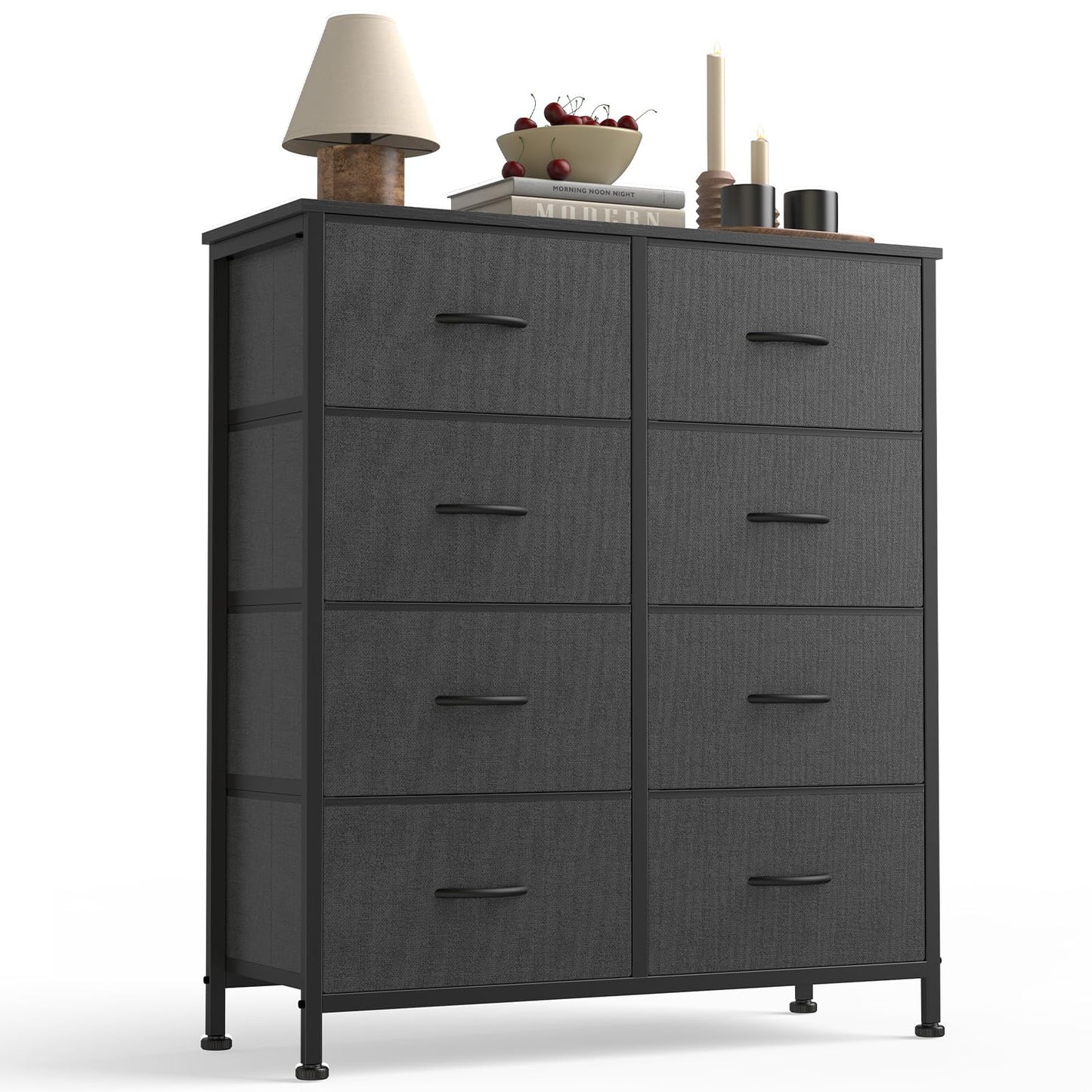 7 Drawer Fabric Dresser with Storage Bins and Steel Frame for Bedroom & Closet