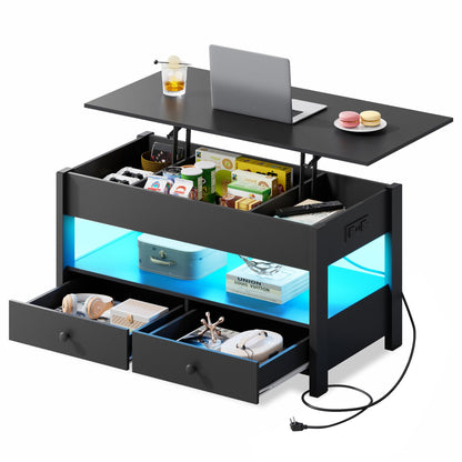 WLIVE Lift Top Coffee Table with Hidden Storage
