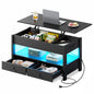 WLIVE Lift Top Coffee Table with Hidden Storage
