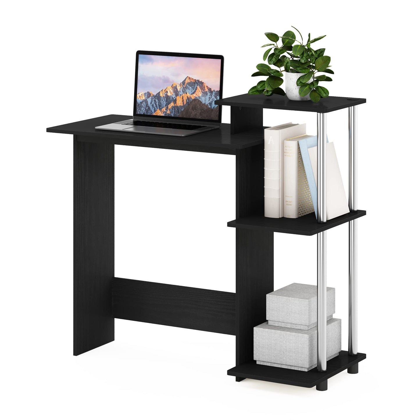 Computer Desk with Side Shelves for Home Office & Gaming Setup