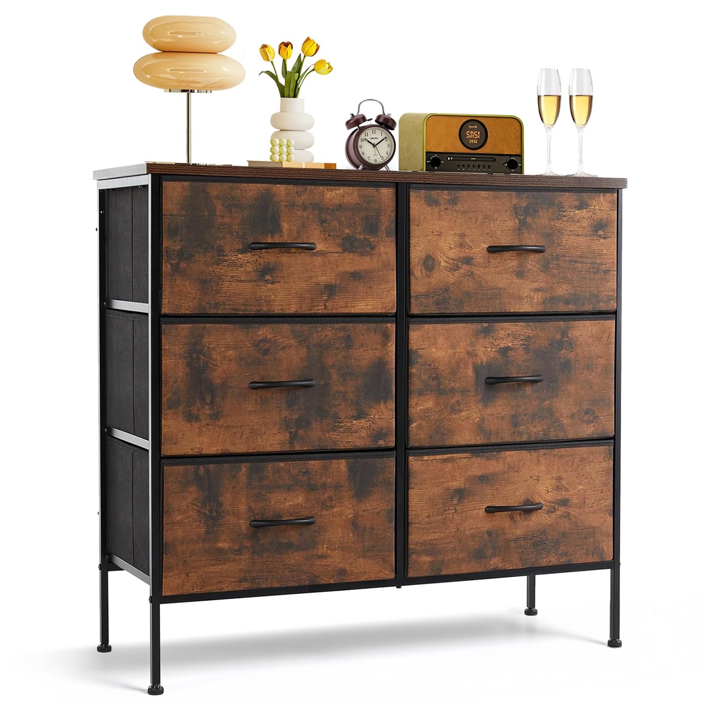 SageNest Dresser for Bedroom, Anti-Tip Tall Storage Organizer