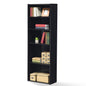 Tiered Wood Bookshelf with Open Storage Shelves for Home & Office