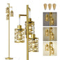 Industrial Boho Tall Floor Lamp for Living Room, Bedroom & Office