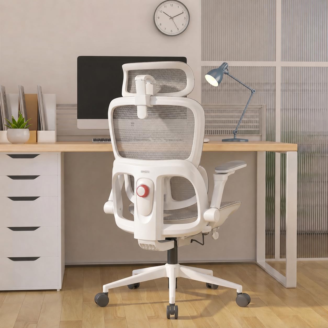Ergonomic Mesh Office Chair with Adjustable Lumbar Support & Headrest