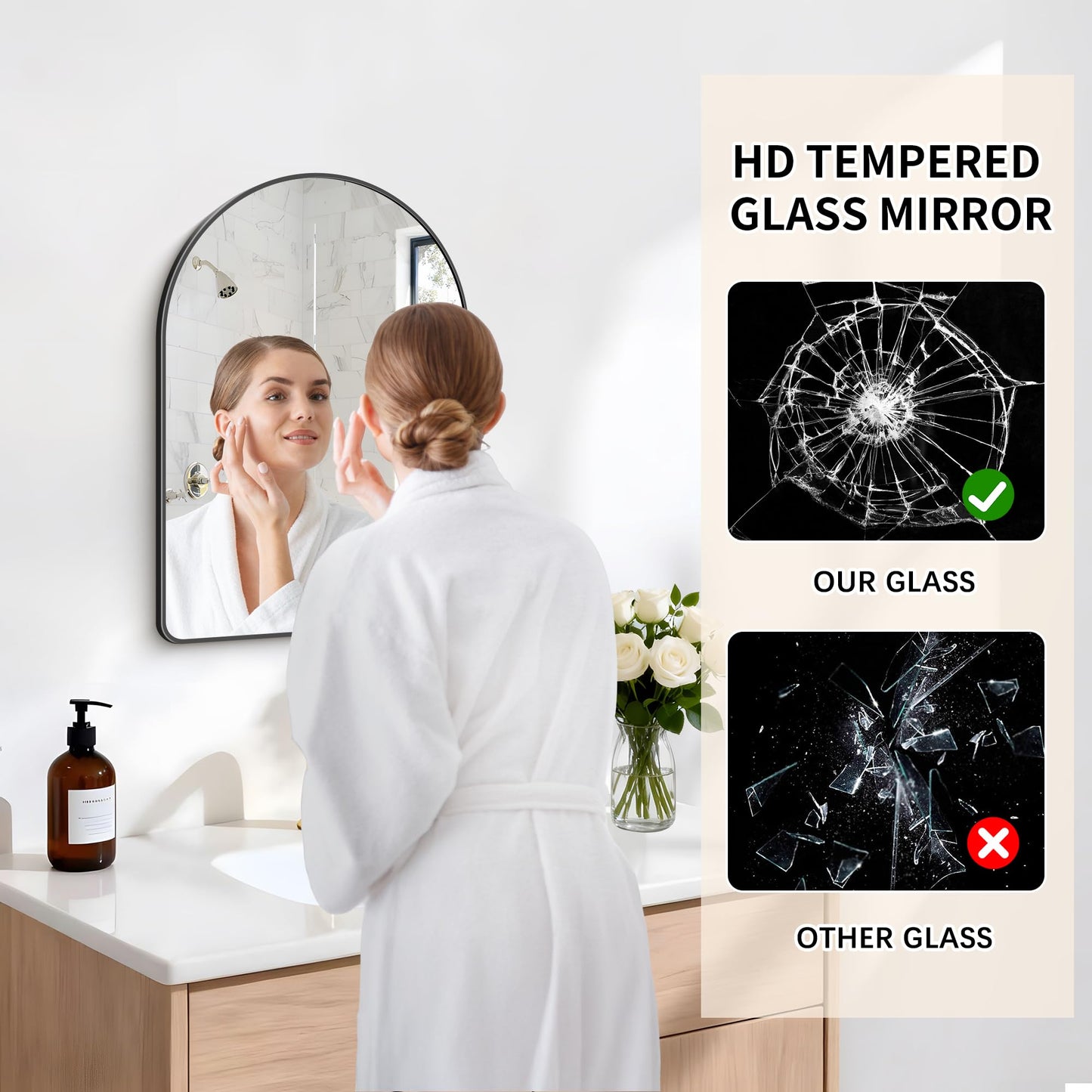 FORBATH Arched Bathroom Mirror
