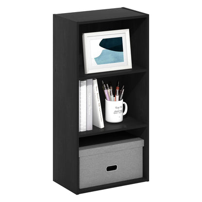 Tiered Wood Bookshelf with Open Storage Shelves for Home & Office