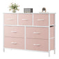 7 Drawer Fabric Dresser with Storage Bins and Steel Frame for Bedroom & Closet