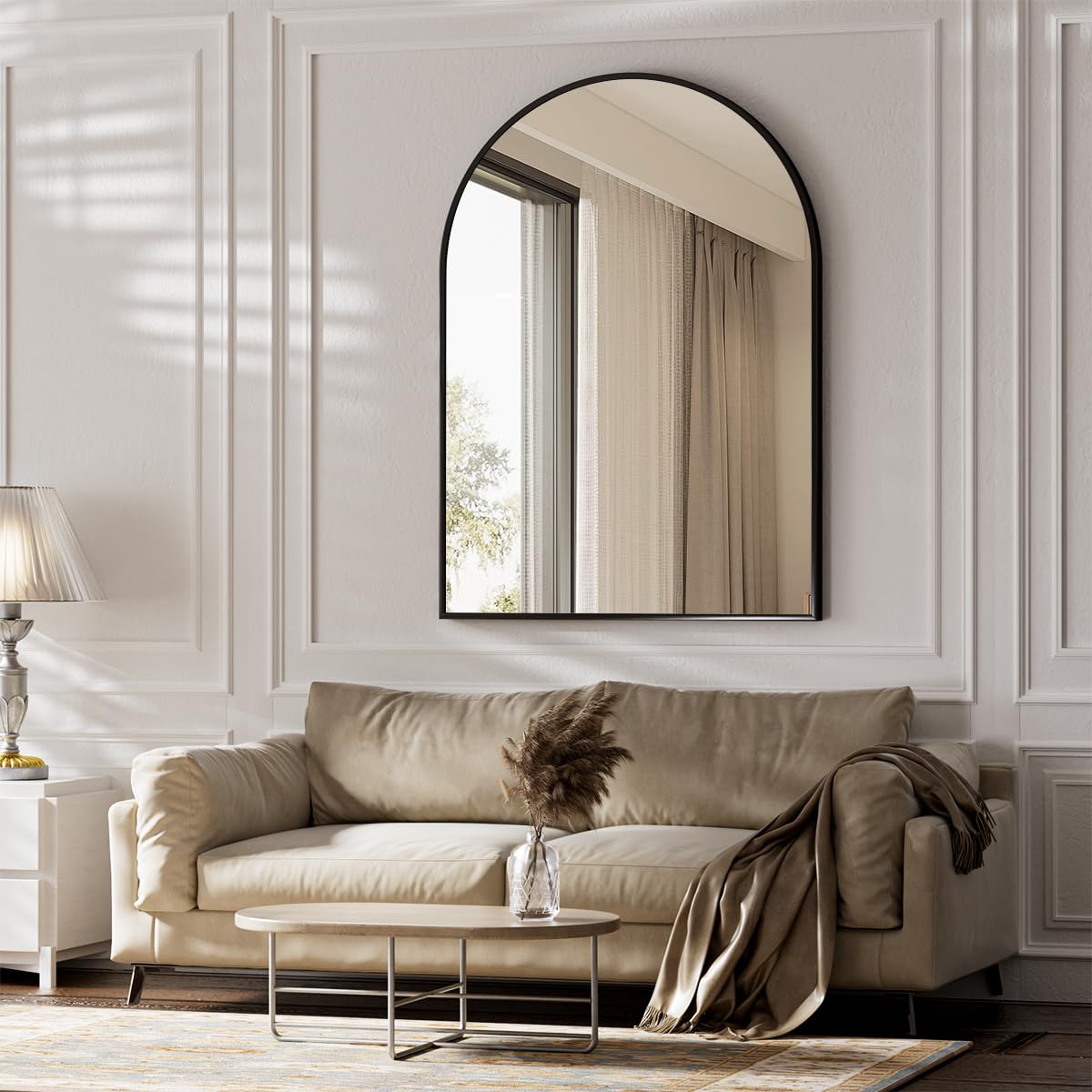 BEAUTYPEAK Arch Bathroom Wall Mirror