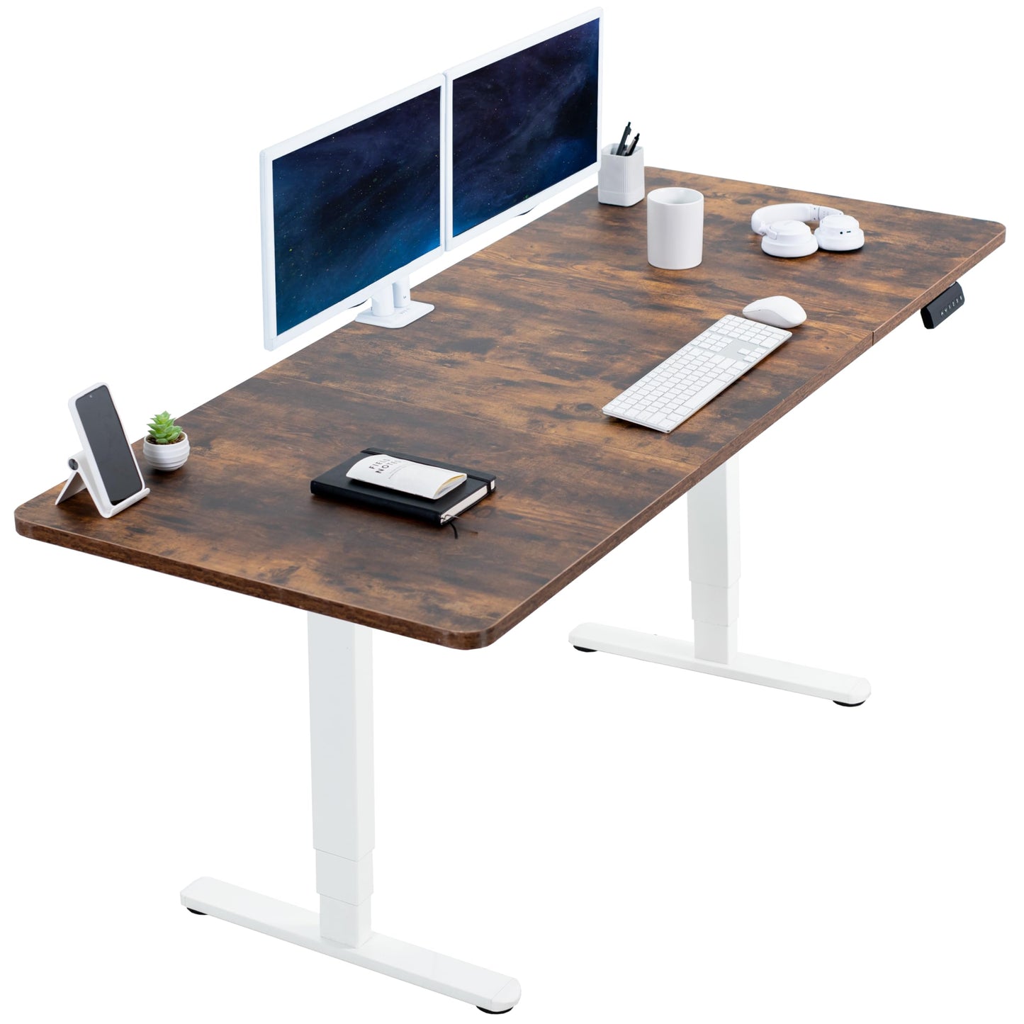 71" x 30" Electric Desk with Touch Screen Memory Controller