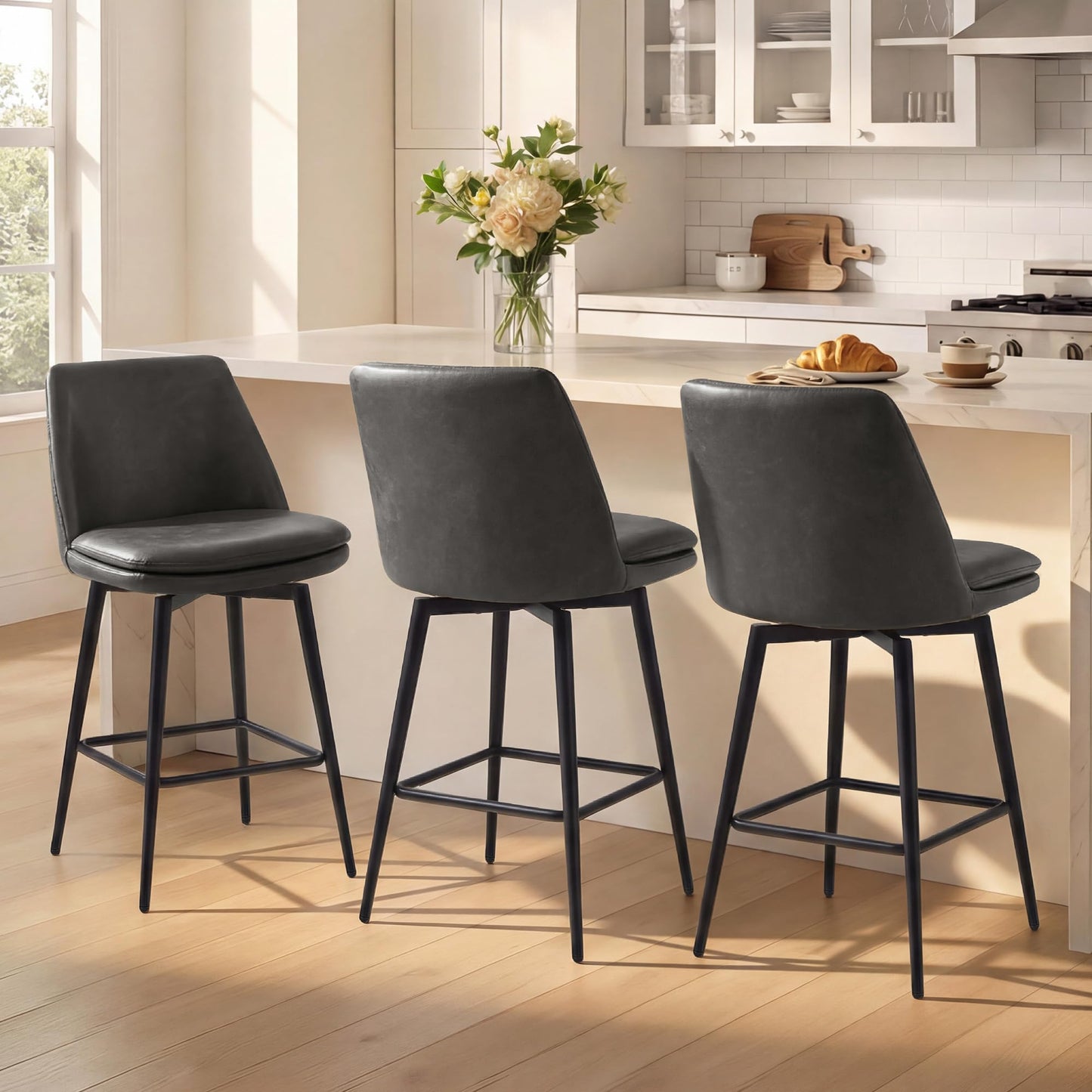 CHITA Swivel Counter and Bar Stools