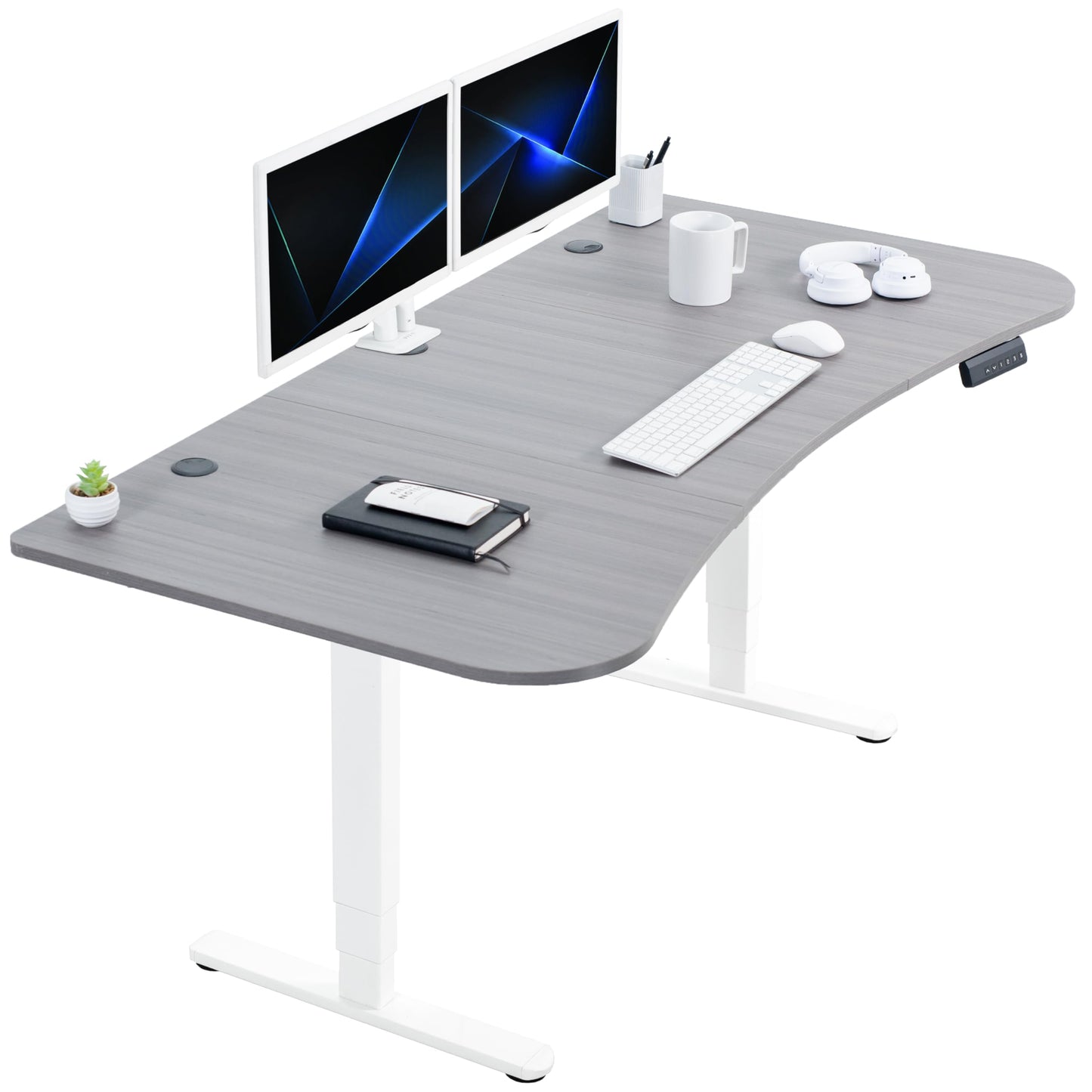 71" x 30" Electric Desk with Touch Screen Memory Controller
