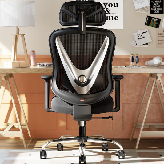 Ergonomic Office Chair with 3D Lumbar Support & Adjustable Armrests