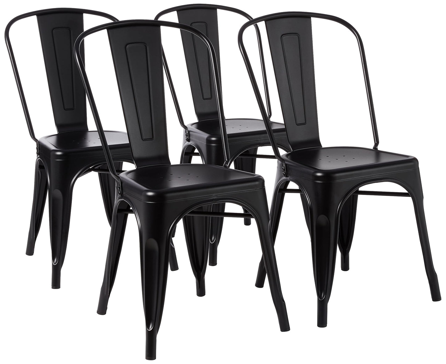 Metal Dining Chair with Durable Stackable Design for Dining & Kitchen