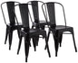 Metal Dining Chair with Durable Stackable Design for Dining & Kitchen