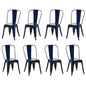 Rivbuio Metal Dining Chairs with Backrest, Stackable, Color, 2 Pack