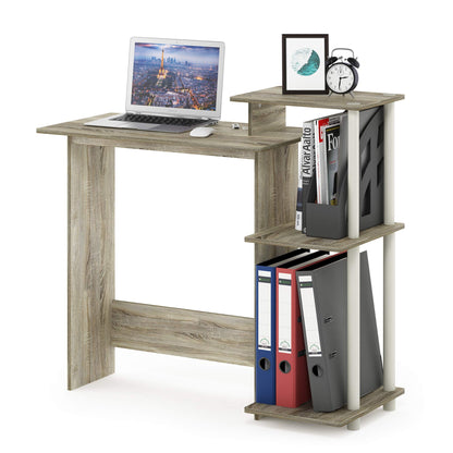 Computer Desk with Side Shelves for Home Office & Gaming Setup