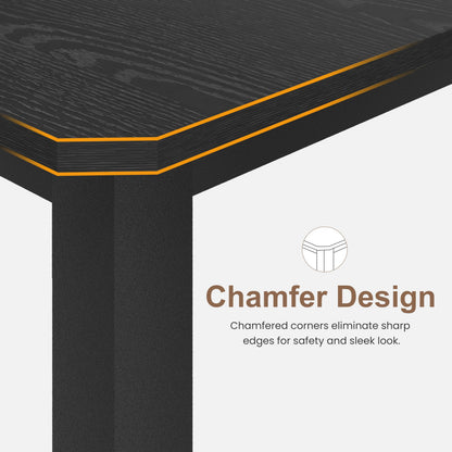 Industrial Dining Table with Metal Frame for Dining Room & Office Spaces