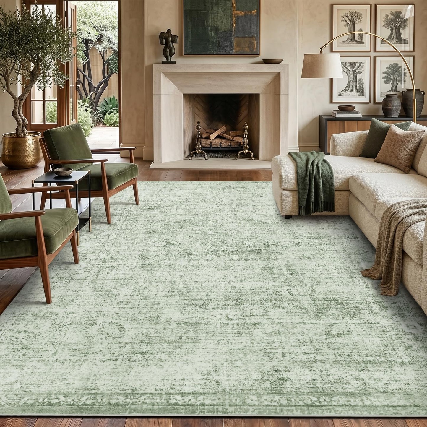 Homemate Washable Area Rug for Home Decor