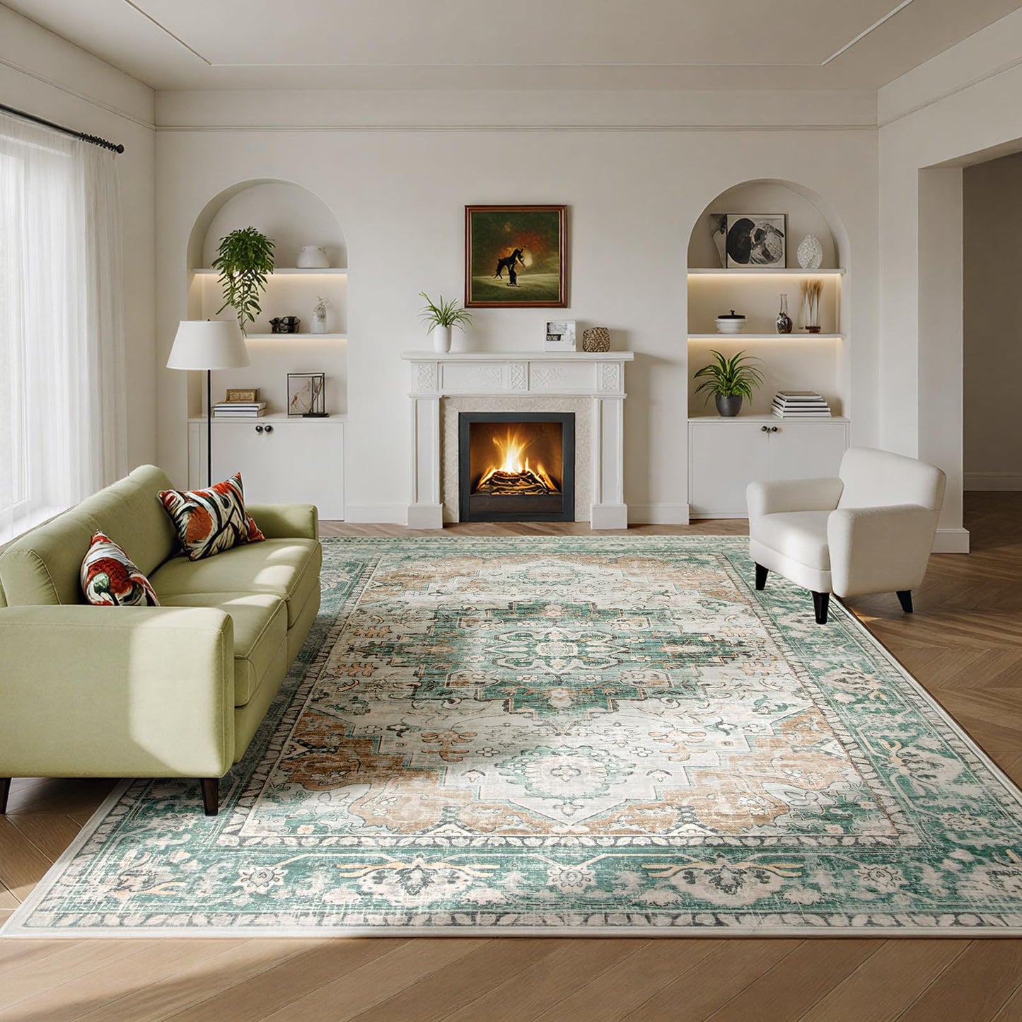 Lbris Machine Washable Rugs 8x10 Area Rugs for Living Room,Bedroom,Dining Room