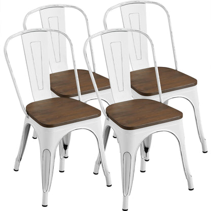 Yaheetech ClassicDining Chair Wood Metal Metal Adult