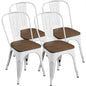 Yaheetech ClassicDining Chair Wood Metal Metal Adult