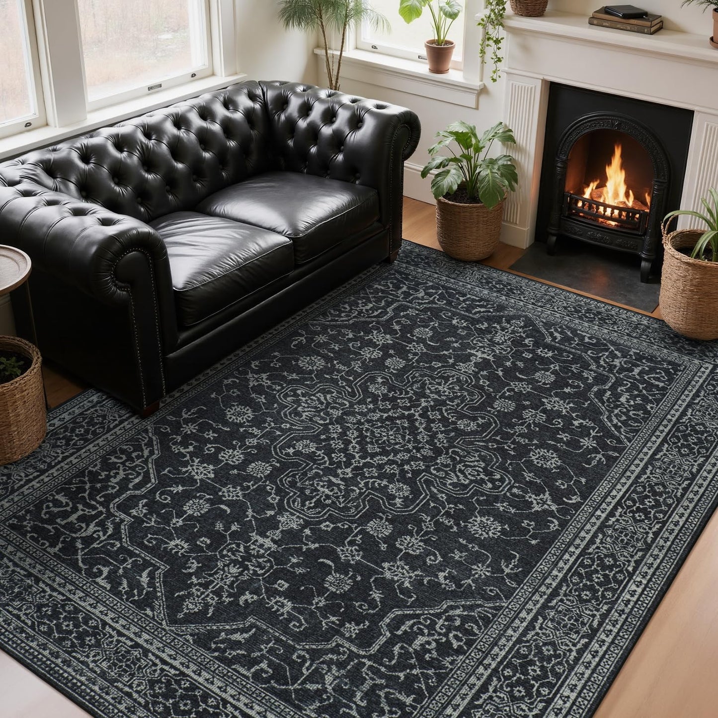 Lbris Machine Washable Rugs 8x10 Area Rugs for Living Room,Bedroom,Dining Room