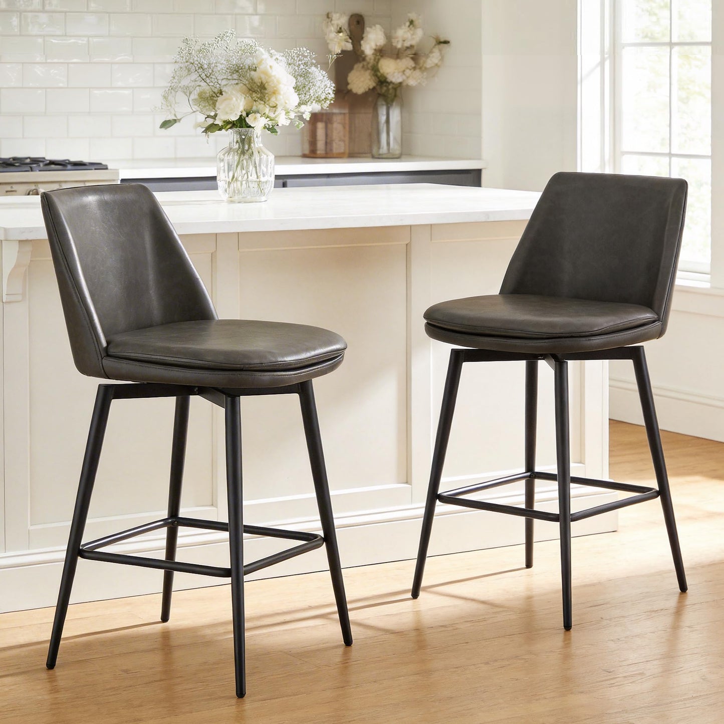 CHITA Swivel Counter and Bar Stools