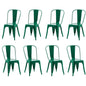 Rivbuio Metal Dining Chairs with Backrest, Stackable, Color, 2 Pack