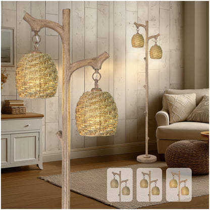 Dual Lantern Tree Floor Lamp Series