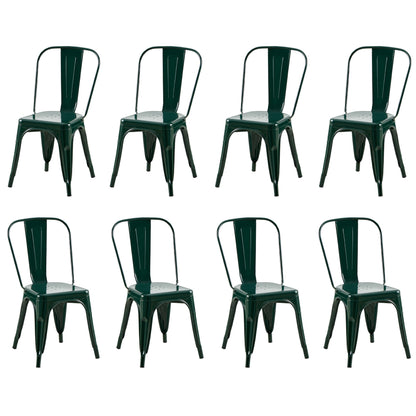 Rivbuio Metal Dining Chairs with Backrest, Stackable, Color, 2 Pack