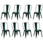 Rivbuio Metal Dining Chairs with Backrest, Stackable, Color, 2 Pack