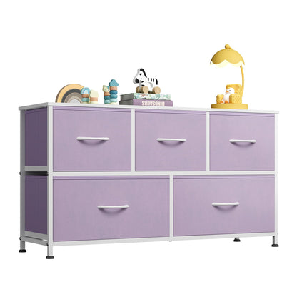 WLIVE Dresser for Bedroom with 5 Drawers