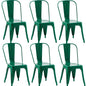 Rivbuio Metal Dining Chairs with Backrest, Stackable, Color, 2 Pack