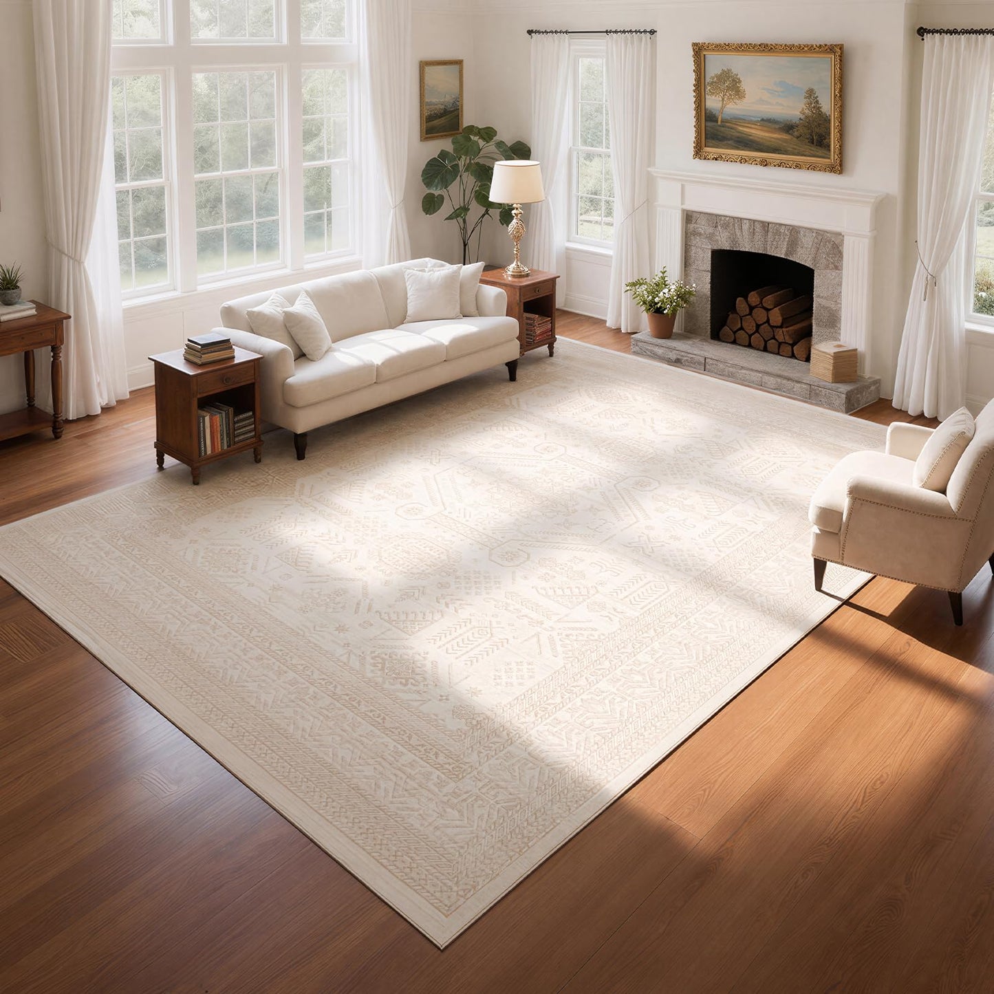 Lbris Machine Washable Rugs 8x10 Area Rugs for Living Room,Bedroom,Dining Room