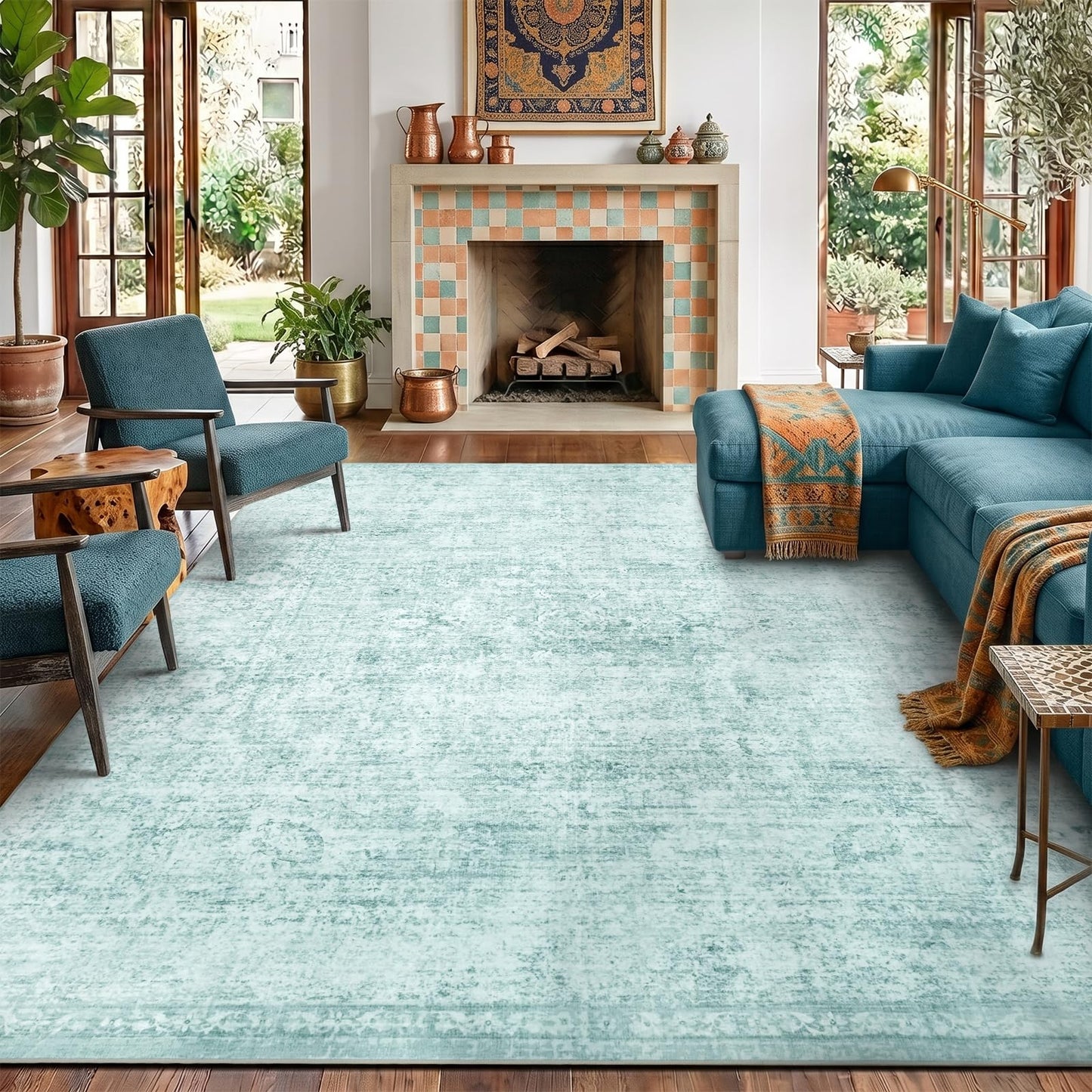 Homemate Washable Area Rug for Home Decor