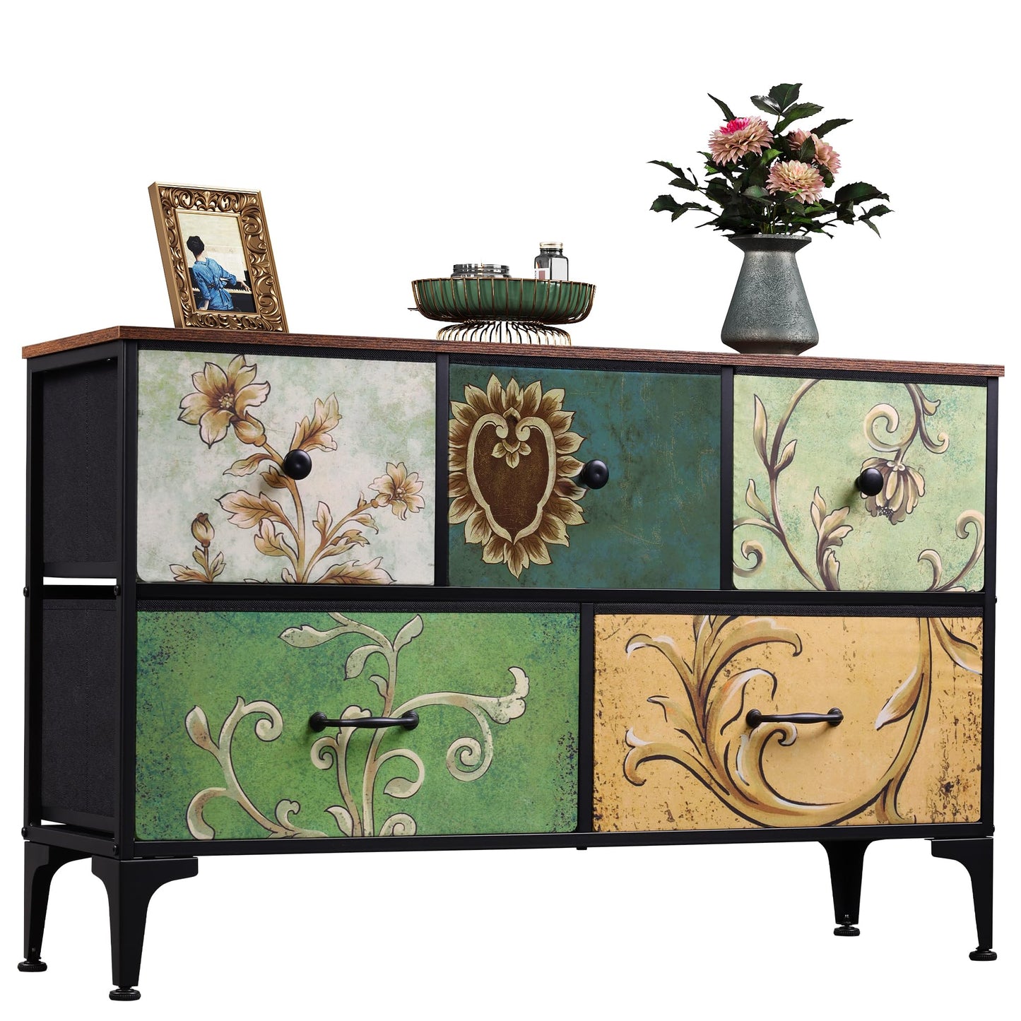 WLIVE Dresser for Bedroom with 5 Drawers