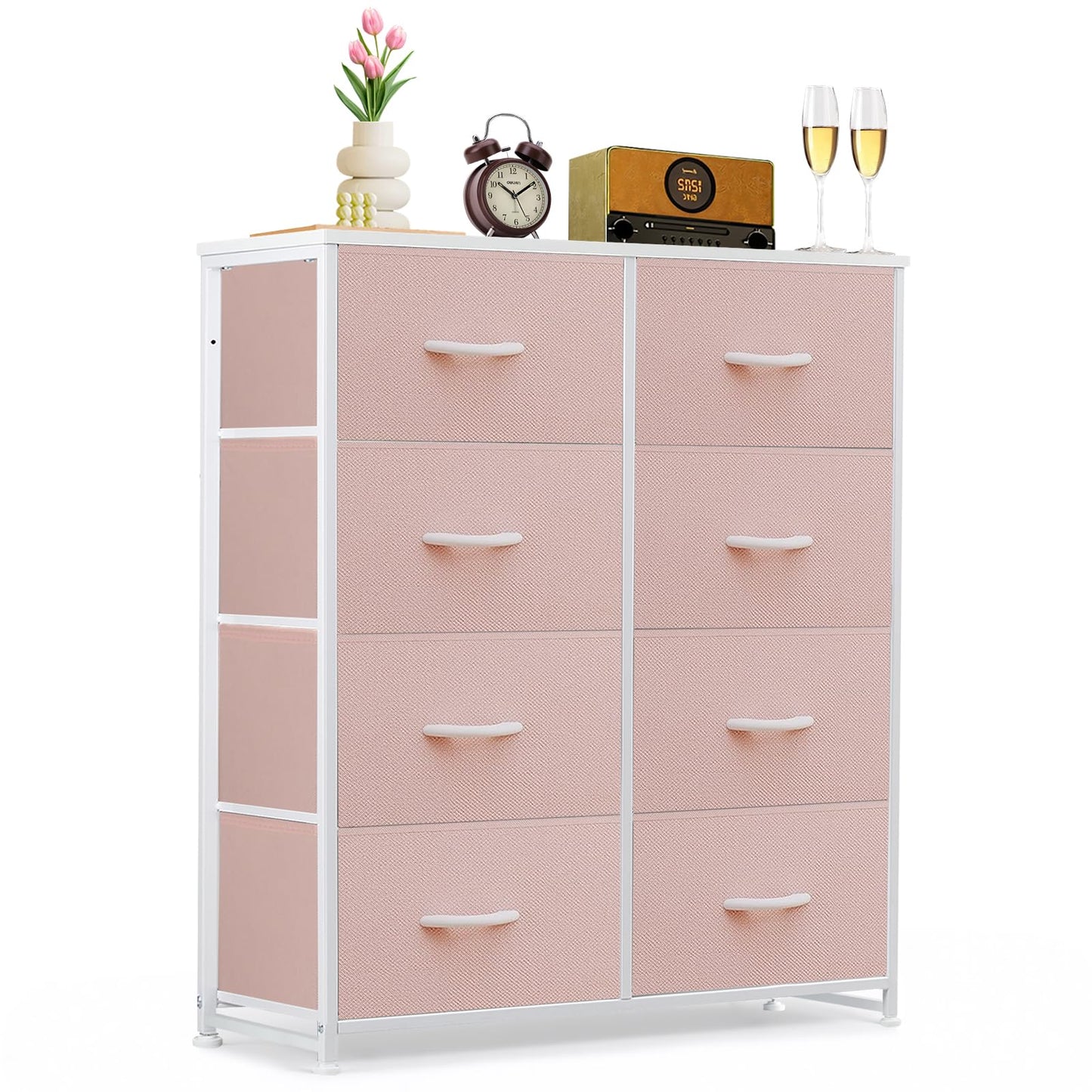 SageNest Dresser for Bedroom, Anti-Tip Tall Storage Organizer