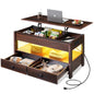 WLIVE Lift Top Coffee Table with Hidden Storage
