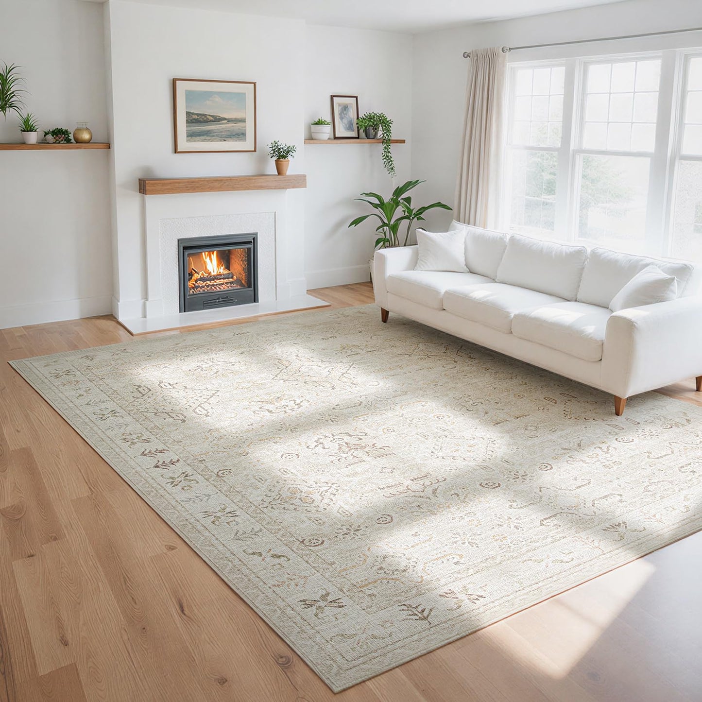 Lbris Machine Washable Rugs 8x10 Area Rugs for Living Room,Bedroom,Dining Room