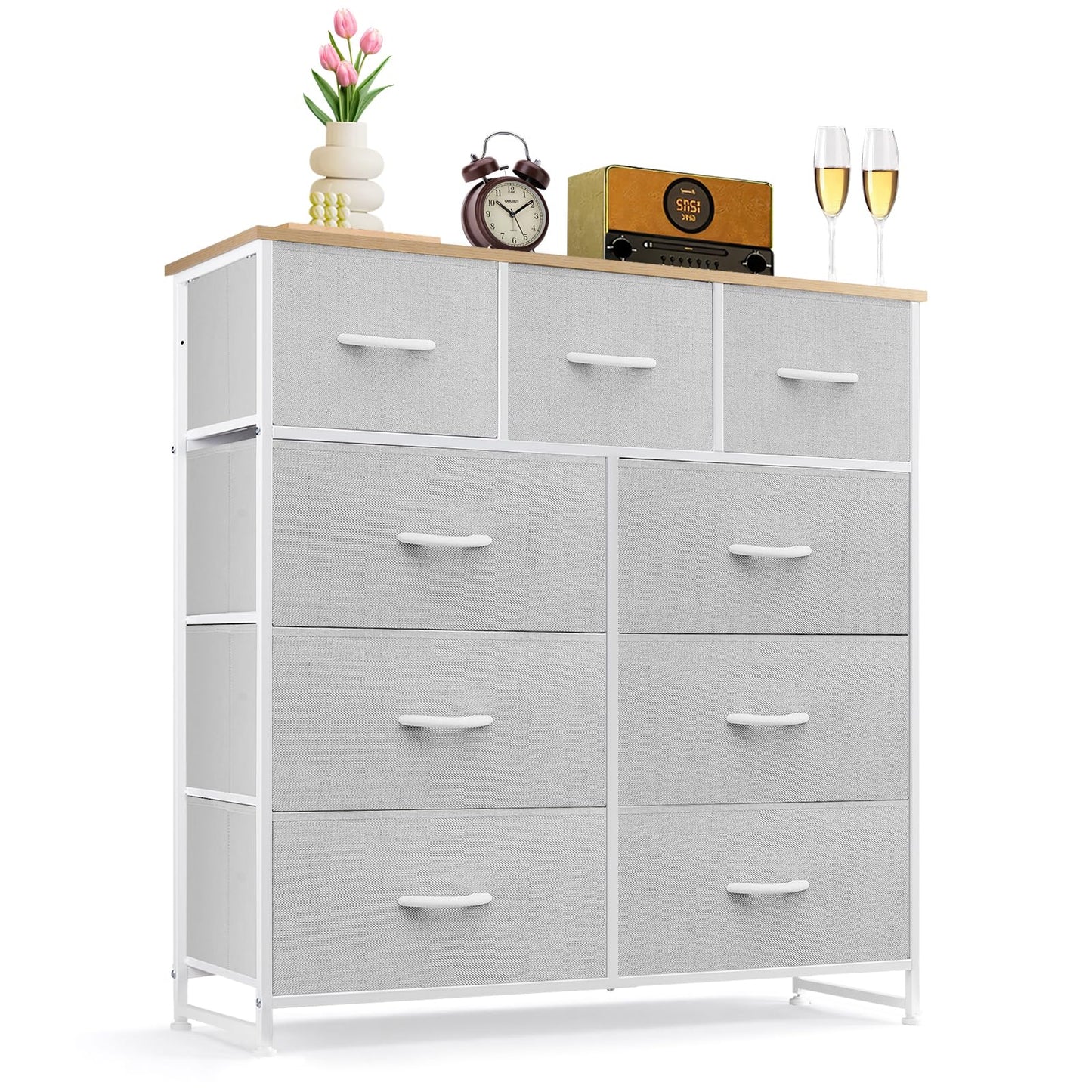 SageNest Dresser for Bedroom, Anti-Tip Tall Storage Organizer