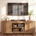 Modern Farmhouse TV Stand with Adjustable Shelves & Storage Cabinets