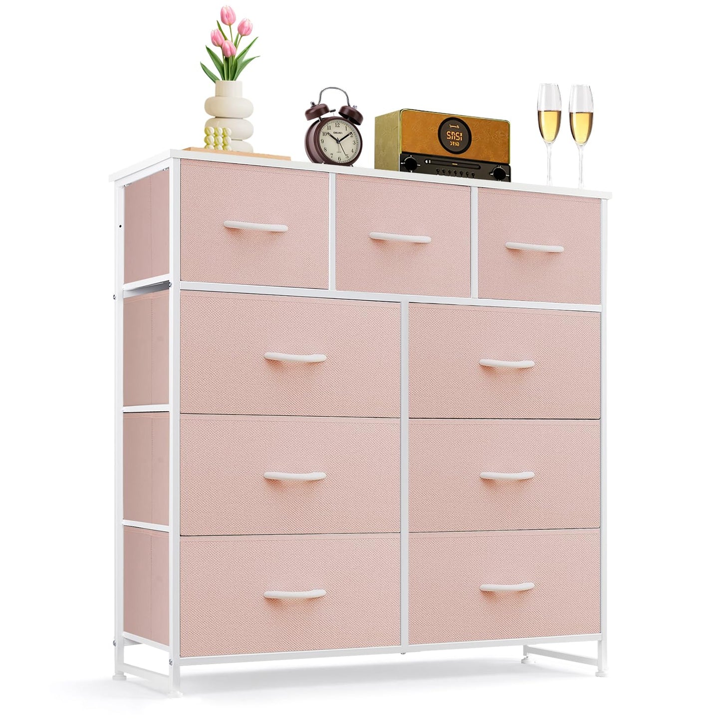 SageNest Dresser for Bedroom, Anti-Tip Tall Storage Organizer
