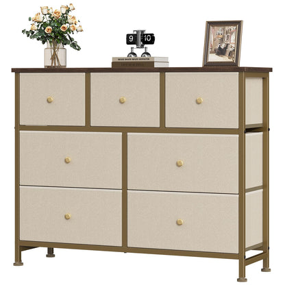OLIXIS Dresser for Bedroom with 7 Fabric Drawers Storage Organizer