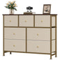 OLIXIS Dresser for Bedroom with 7 Fabric Drawers Storage Organizer