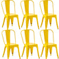Rivbuio Metal Dining Chairs with Backrest, Stackable, Color, 2 Pack