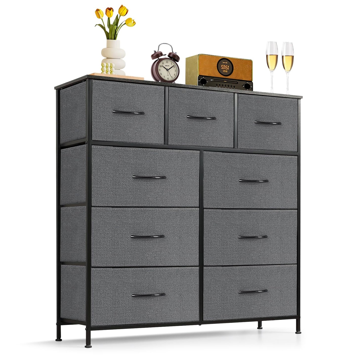 SageNest Dresser for Bedroom, Anti-Tip Tall Storage Organizer