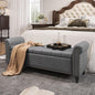 FiveWillowise 65 Inch Faux Leather Bedroom Bench with Storage