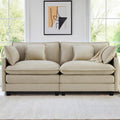 Oversized Modular Sectional Sofa with Storage Console & Ottoman